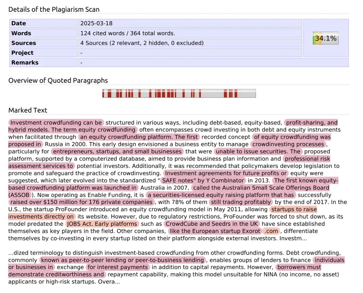 Plagiarism Check for Bachelor's and Master's theses Plagiarism Check for Bachelor's and Master's theses